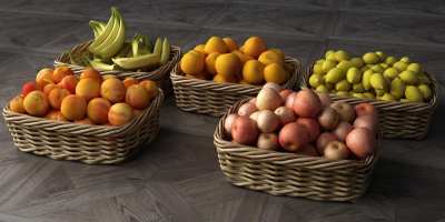 现代水果3D模型下载